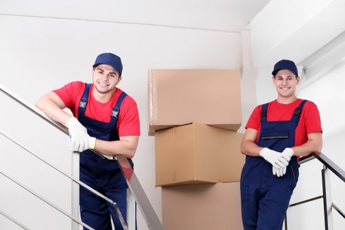 Trained storage staff following safe handling procedures