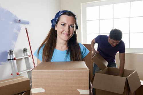 Newly unpacked home interior after house removals in Chiswick