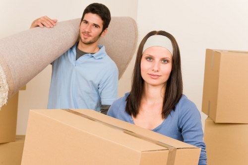 Careful packing of fragile household items in Chiswick